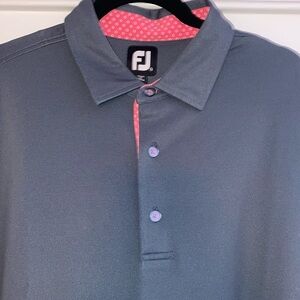 Footjoy XXl dark grey with pink collar